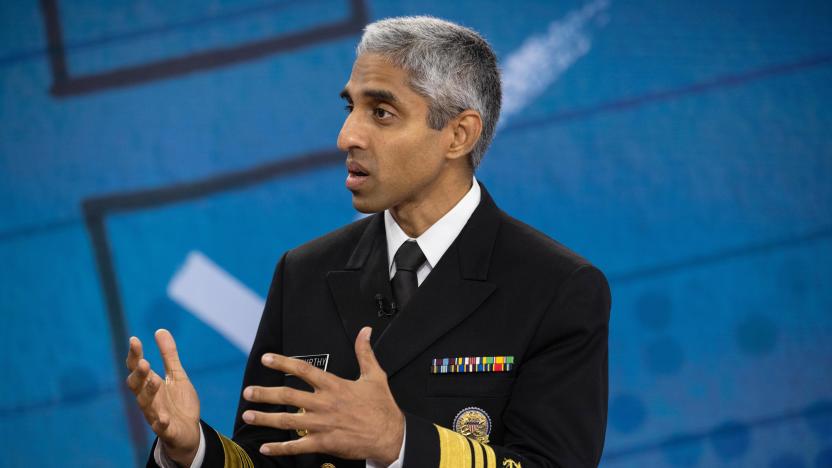 TODAY -- Pictured: U.S. Surgeon General Dr. Vivek Murthy on Tuesday, October 10, 2023 -- (Photo by: Nathan Congleton/NBC via Getty Images)