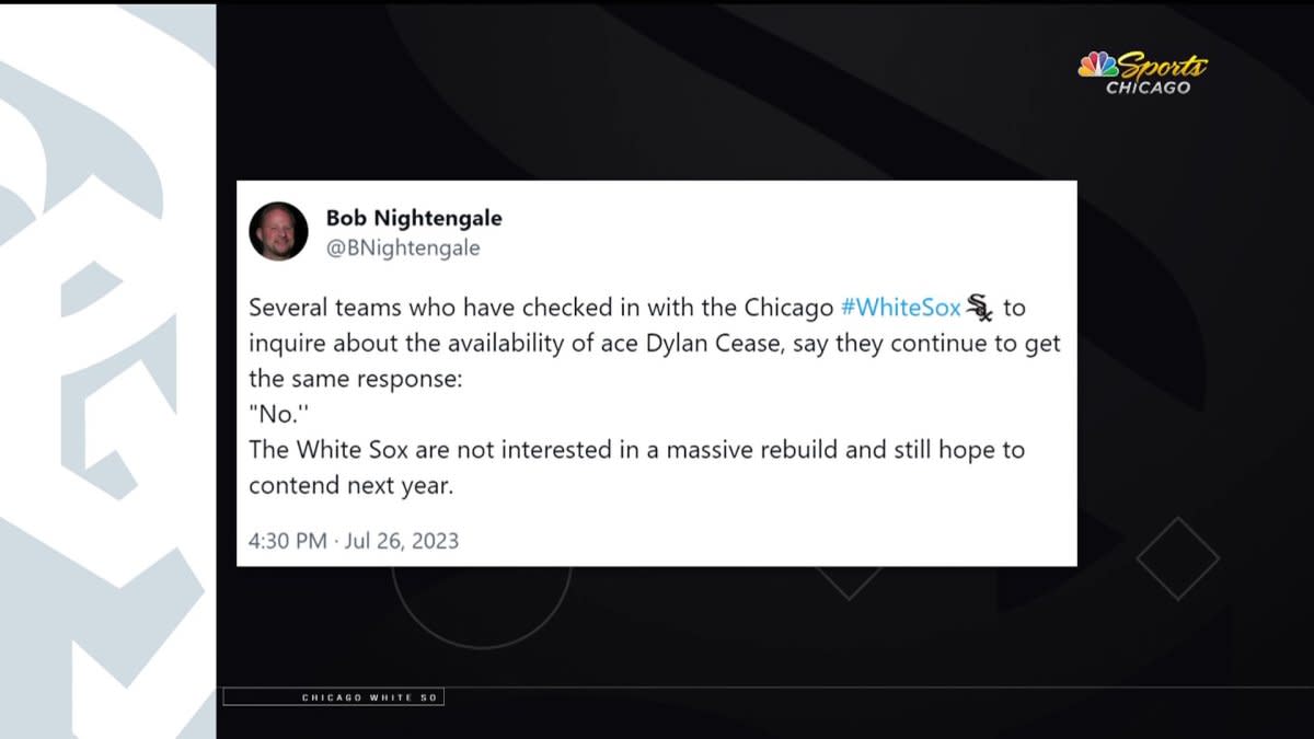 Cease and desist: White Sox protecting Dylan Cease from trades, report