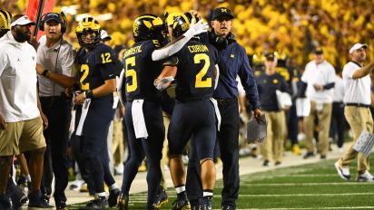  - Chargers head coach Jim Harbaugh would love to draft his Michigan running back Blake Corum, if the betting odds are to be