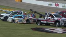 Allmendinger makes hard impact to wall at Iowa