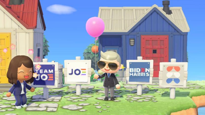 Biden-Harris 'Animal Crossing' campaign signs