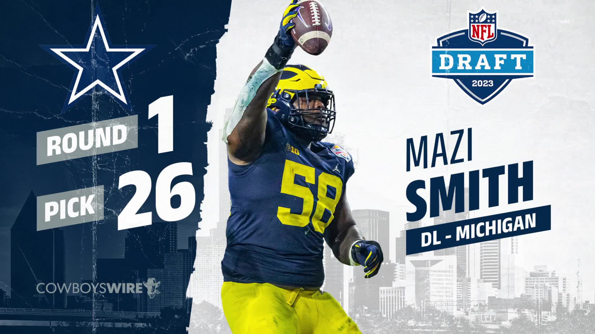 WATCH: Cowboys LB Micah Parsons reacts to Mazi Smith selection