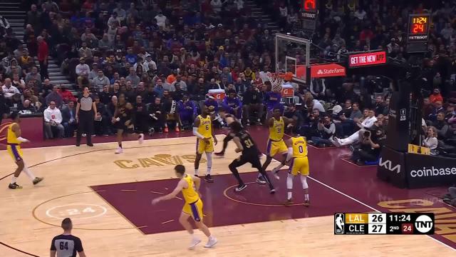 Cedi Osman with an assist vs the Los Angeles Lakers