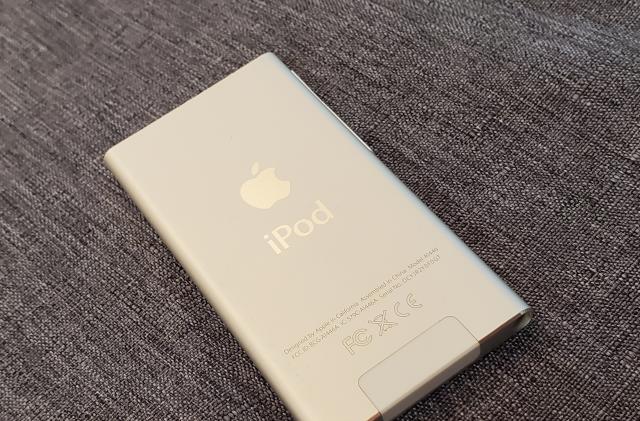 Close-up of an Apple iPod Nano 7th generation music player, produced ca 2012, on a light gray surface in Lafayette, California, December 25, 2021. Photo courtesy Tech Trends. (Photo by Gado/Getty Images)