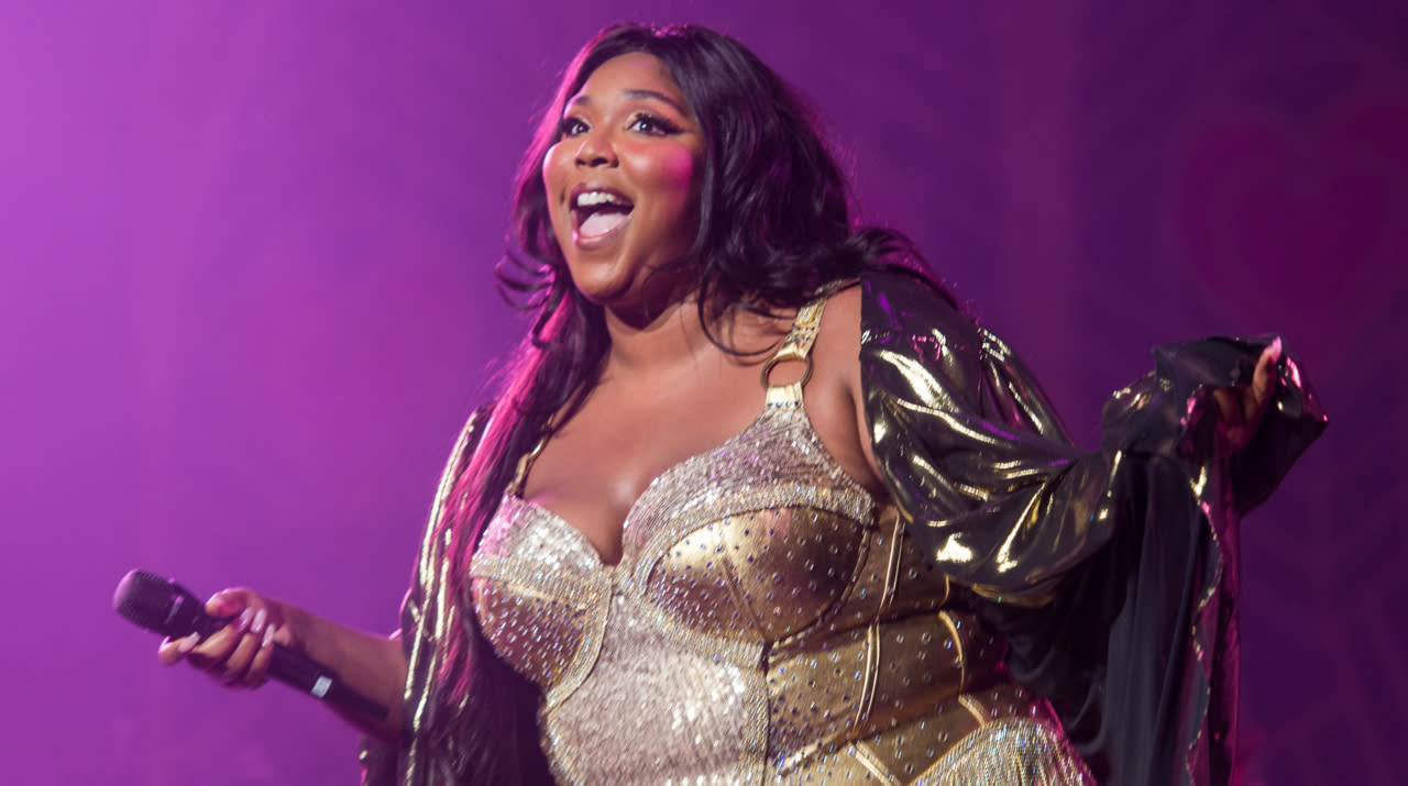 Lizzo Co-Signs the Upside-Down Bikini Trend in a Palm Print Two-Piece