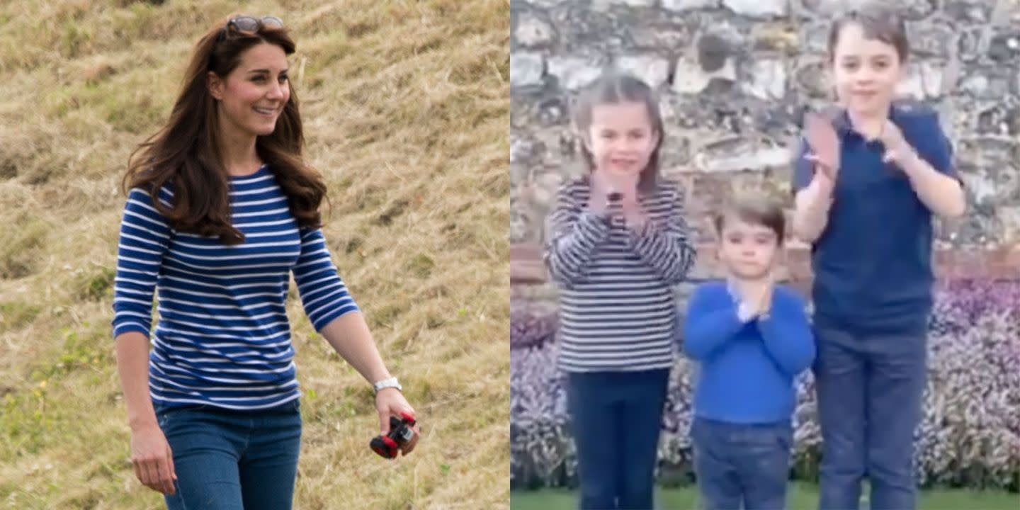 Prince Louis and Princess Charlotte dressed exactly like Kate Middleton and Prince William in the new video