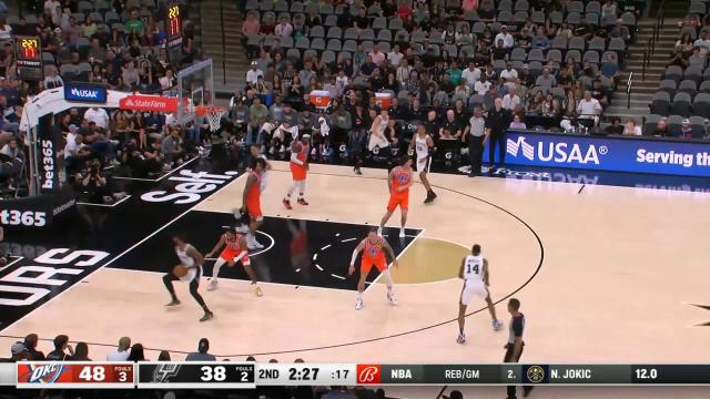 Zach Collins with an and one vs the Oklahoma City Thunder