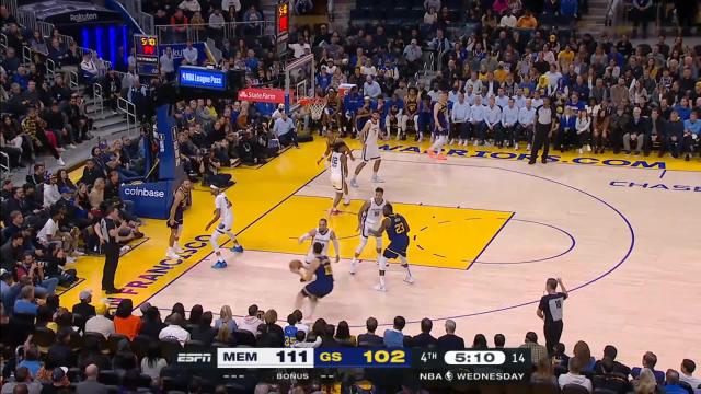 Klay Thompson with a 2-pointer vs the Memphis Grizzlies