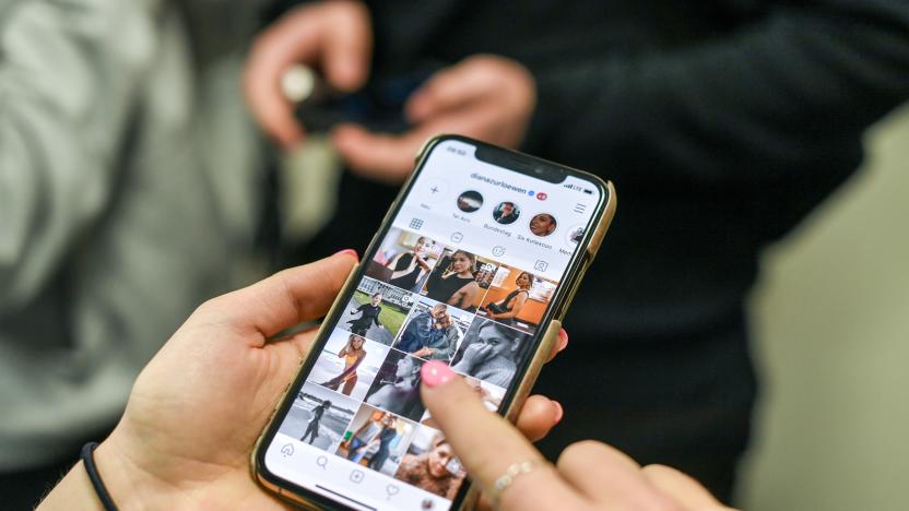 11 February 2020, Berlin: Influencer Diana the Lion opened her Instagram profile on her smartphone at the launch of the EU's klicksafe initiative on Safer Internet Day as part of the SaferInternet campaign. To raise awareness of the issue of internet safety for children. Photo: Jens Kalaene/dpa-Zentralbild/dpa (Photo by Jens Kalaene/picture alliance via Getty Images)