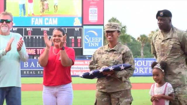 Baseball Teams Honor the Military