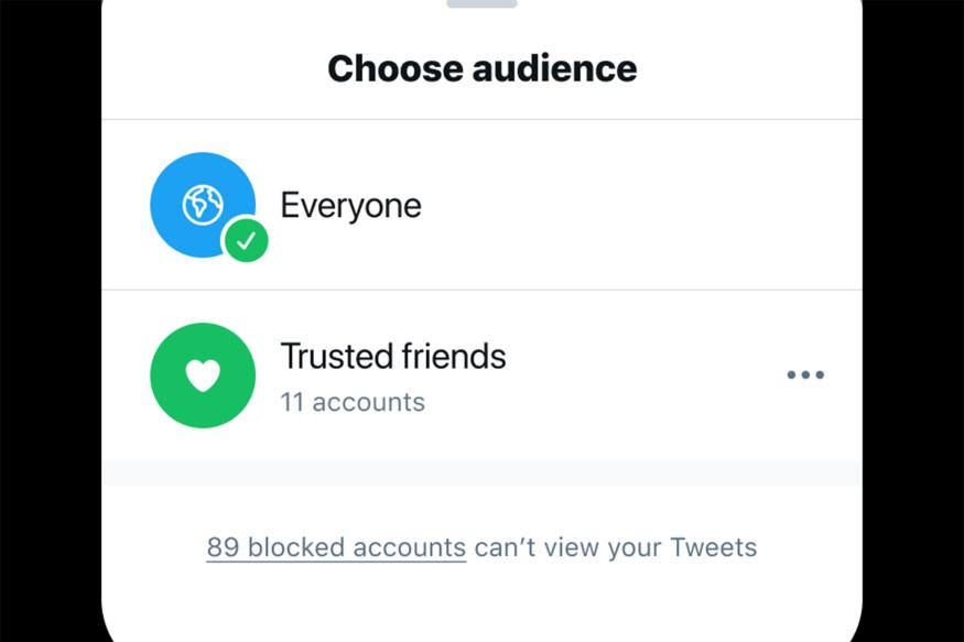 Twitter is considering a "trusted friends" feature.