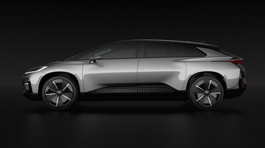 Watch Faraday Futures New Electric Car Smoke A Tesla Model