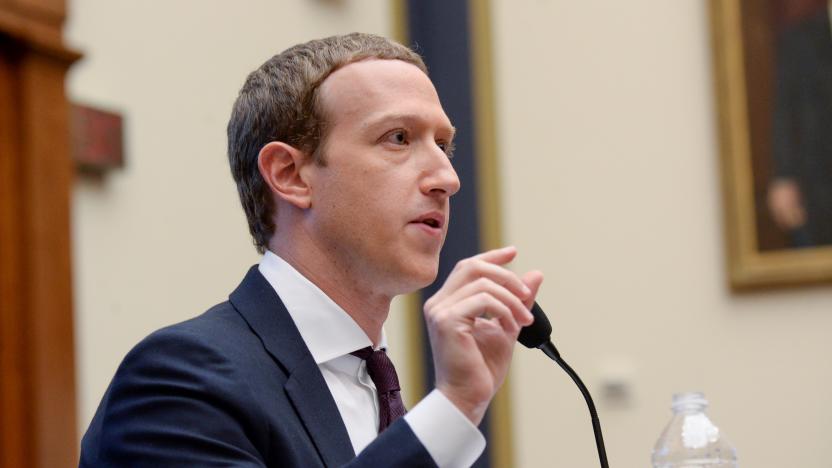 Facebook Chairman and CEO Mark Zuckerberg testifies at a House Financial Services Committee hearing in Washington, U.S., October 23, 2019. REUTERS/Erin Scott