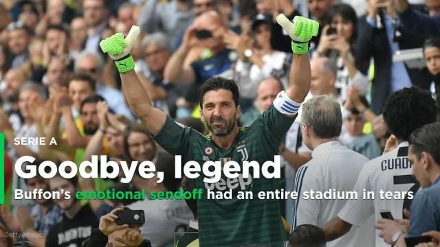 Gianluigi Buffon's sendoff from Juventus had the entire stadium in tears