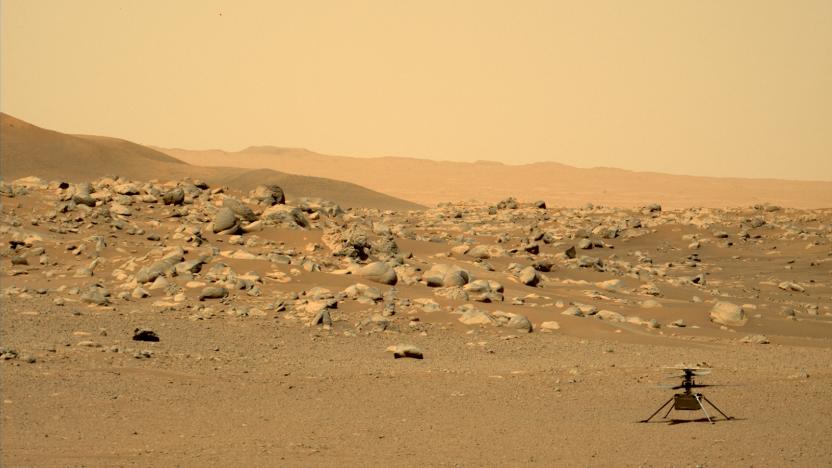 NASA's Ingenuity helicopter on the surface of Mars