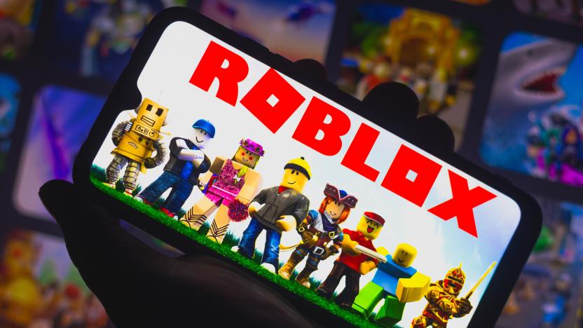 BRAZIL - 2021/03/30: In this photo illustration Roblox logo seen displayed on a smartphone. Roblox is a multiplayer online game and video game creation system. (Photo Illustration by Rafael Henrique/SOPA Images/LightRocket via Getty Images)