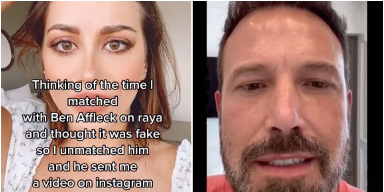A TikToker Went Viral for Un-Matching Ben Affleck on Raya ...