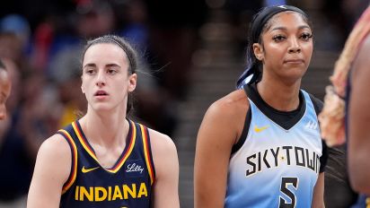 Getty Images - INDIANAPOLIS, INDIANA - JUNE 16: Caitlin Clark #22 of the Indiana Fever and Angel Reese #5 of the Chicago Sky look on during a game at Gainbridge Fieldhouse on June 16, 2024 in Indianapolis, Indiana. NOTE TO USER: User expressly acknowledges and agrees that, by downloading and or using this photograph, User is consenting to the terms and conditions of the Getty Images License Agreement. (Photo by Emilee Chinn/Getty Images)