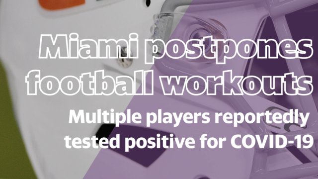 Miami postpones football workouts a COVID-19 outbreak among players