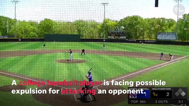 Texas college baseball pitcher facing expulsion for attacking player after home run