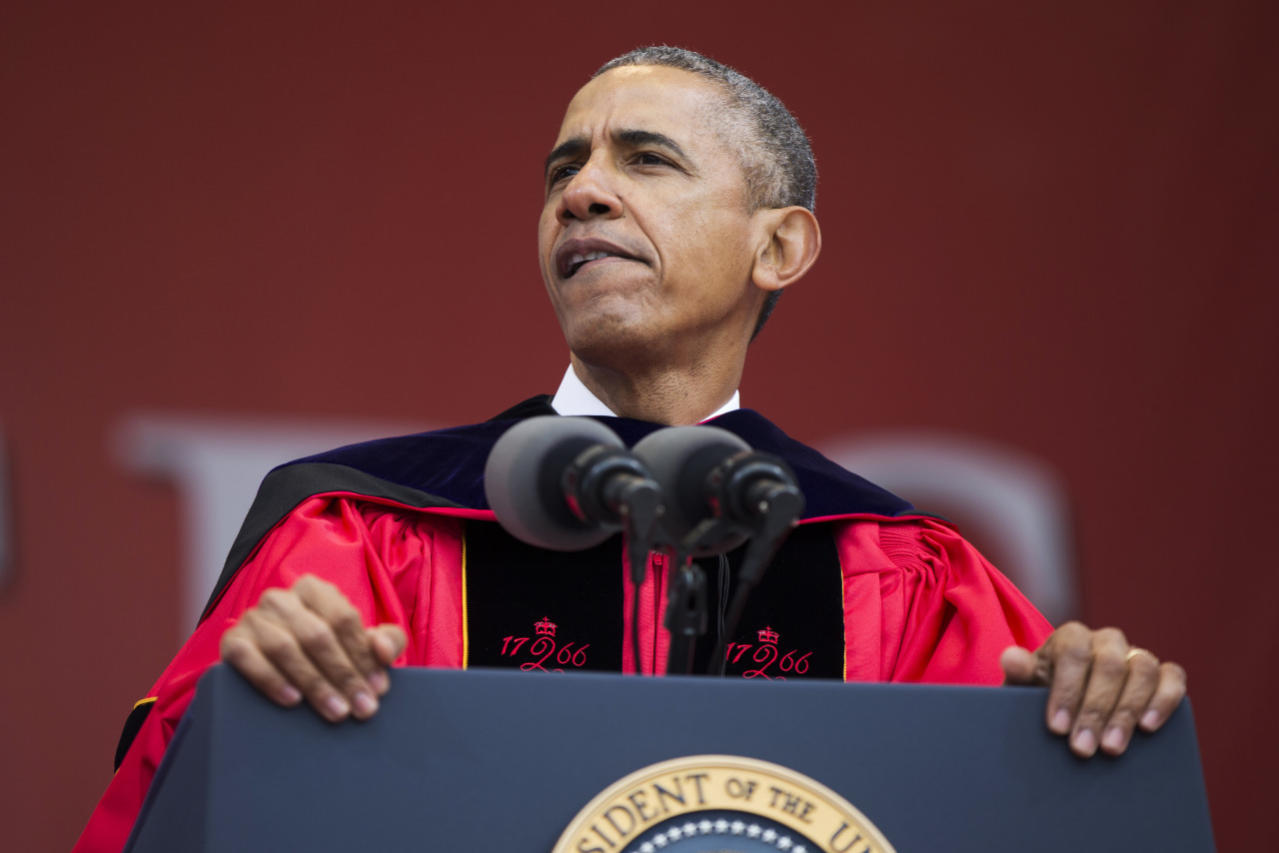 giving the commencement speech