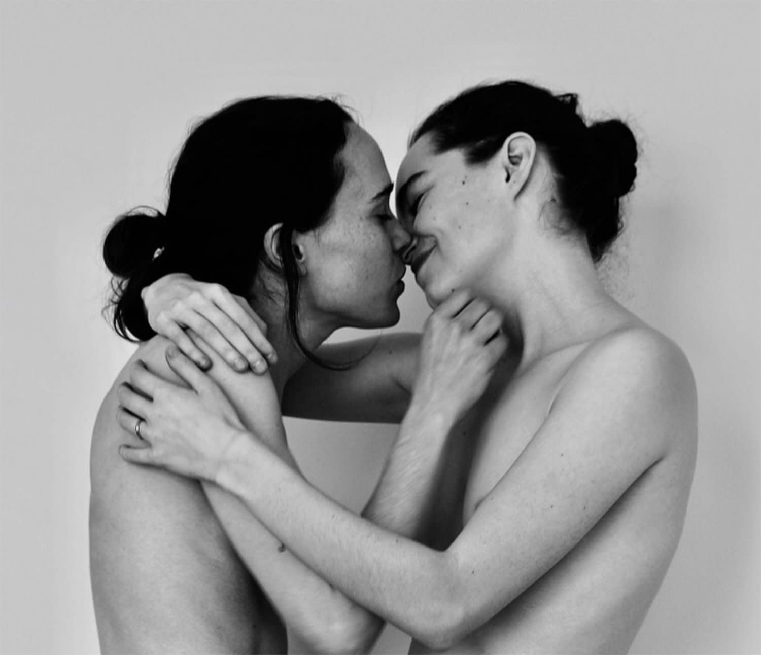 Ellen Page Celebrates Pride Month with Wife Emma Portner in Topless Kissing Photo.