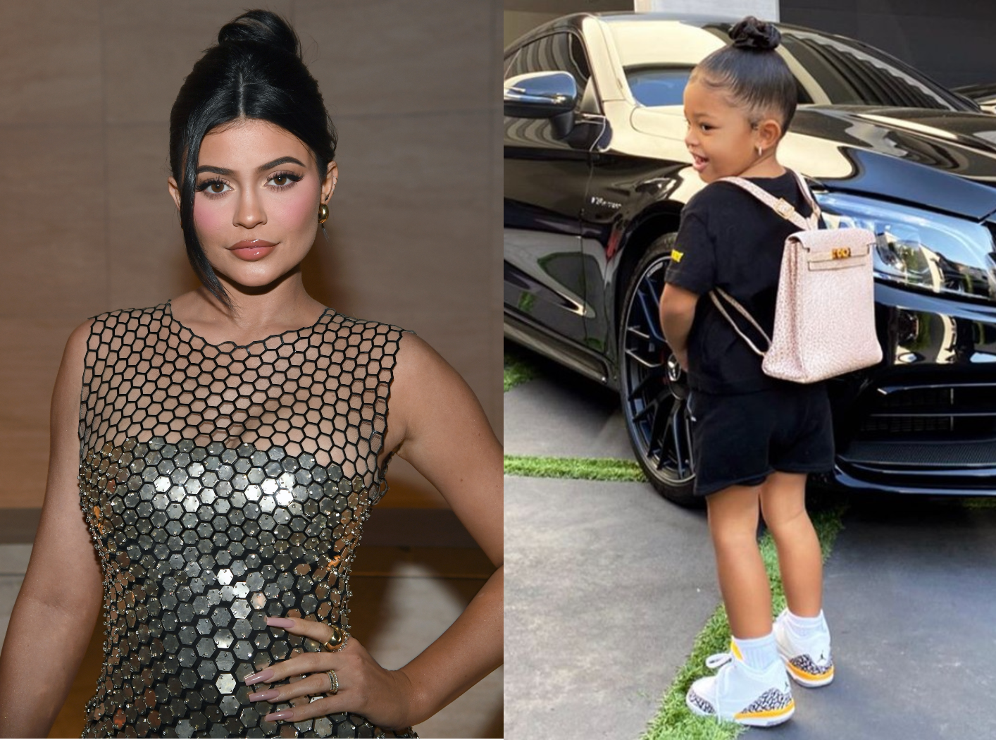 Kylie Jenners Daughter Stormi Wore A 12000 Hermès Backpack For Her First Day Of School