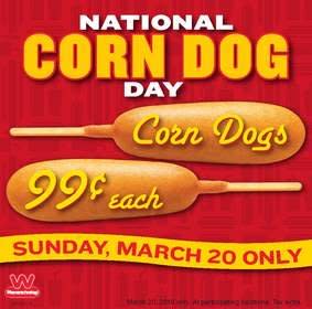 Wienerschnitzel is Celebrating National Corn Dog Day (3/19) with 4
