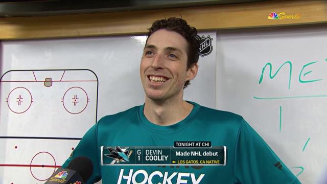 Devin Cooley describes NHL debut with hometown Sharks as ‘special'