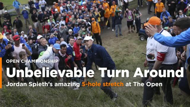 Jordan Spieth's impossible-to-believe 5-hole stretch at The Open