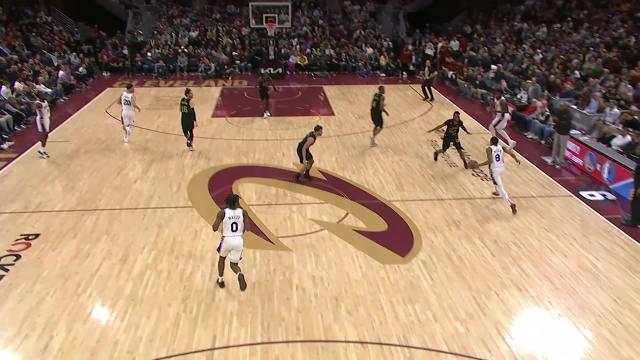 Georges Niang with a Last Basket of The Period vs. Cleveland Cavaliers