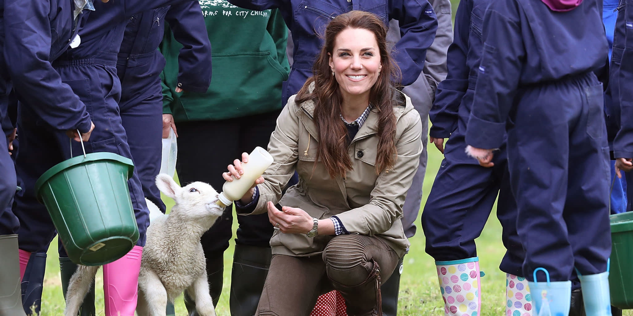 Kate Middleton Made Friends With a Baby Lamb Today