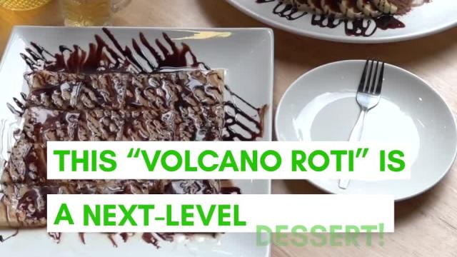 This "volcano roti" is a next-level dessert