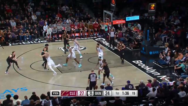 Yuta Watanabe with a dunk vs the Cleveland Cavaliers