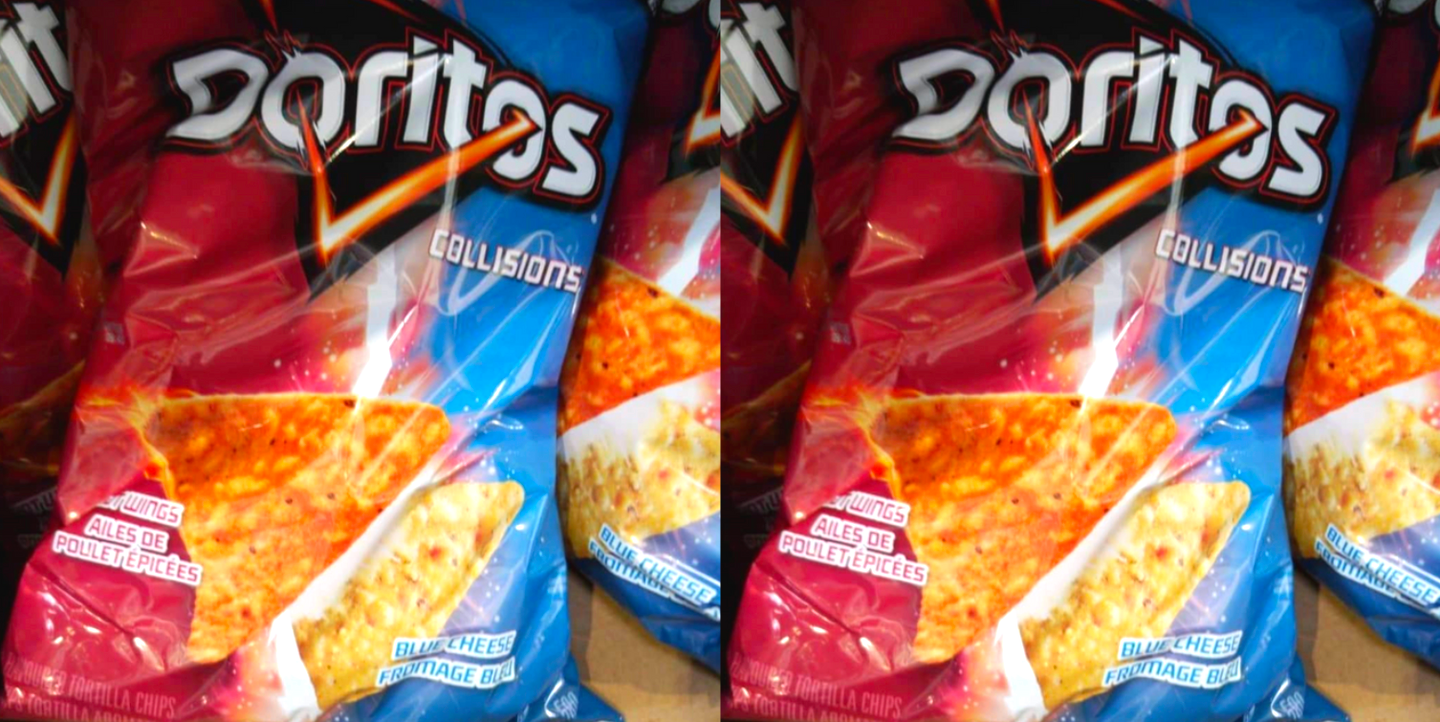 These Doritos Bags Come With Hot Wing Chips And Bleu Cheese Chips All