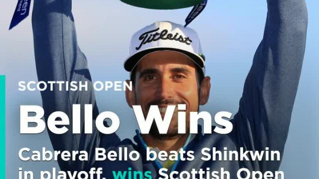 Cabrera Bello beats Shinkwin in playoff, wins Scottish Open