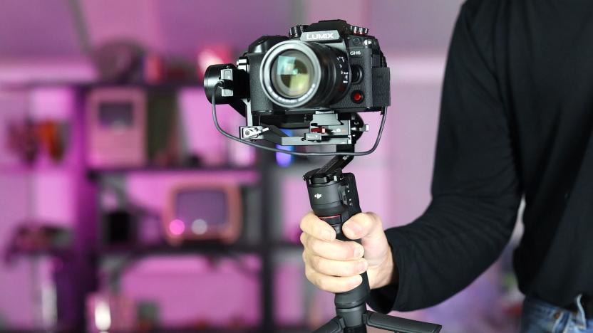 DJI's lightweight RS 3 Mini camera stabilizer is designed to be used with one hand