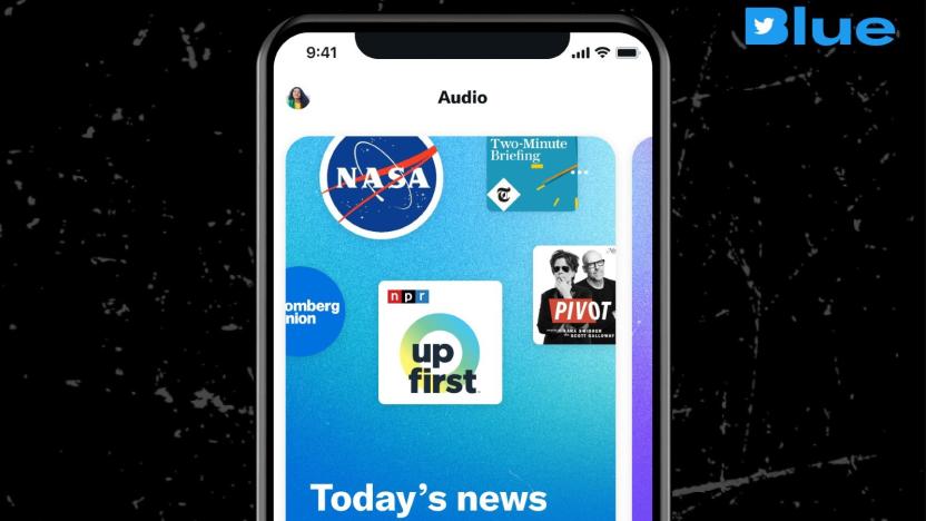 Twitter Blue Podcasts tab