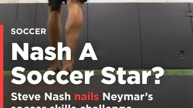 NBA great Steve Nash nails Neymar's soccer skills challenge