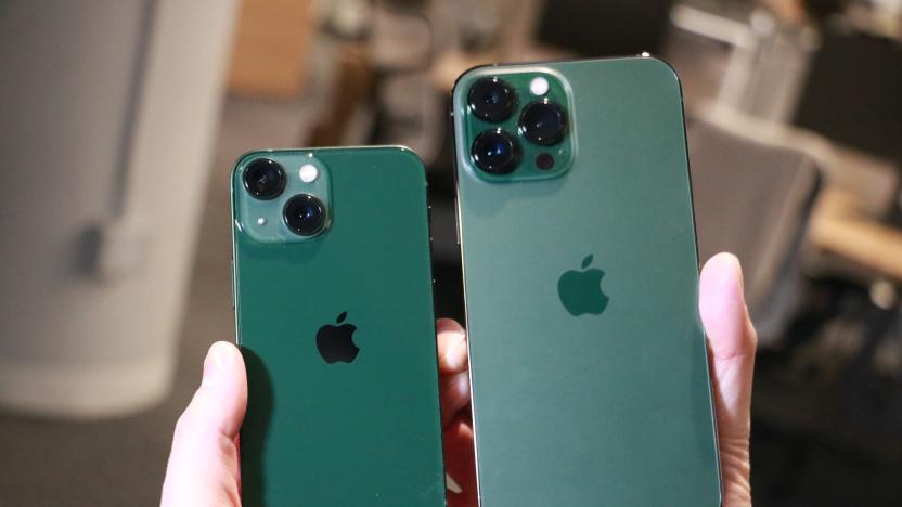 Apple iPhone 13 and 13 Pro in green