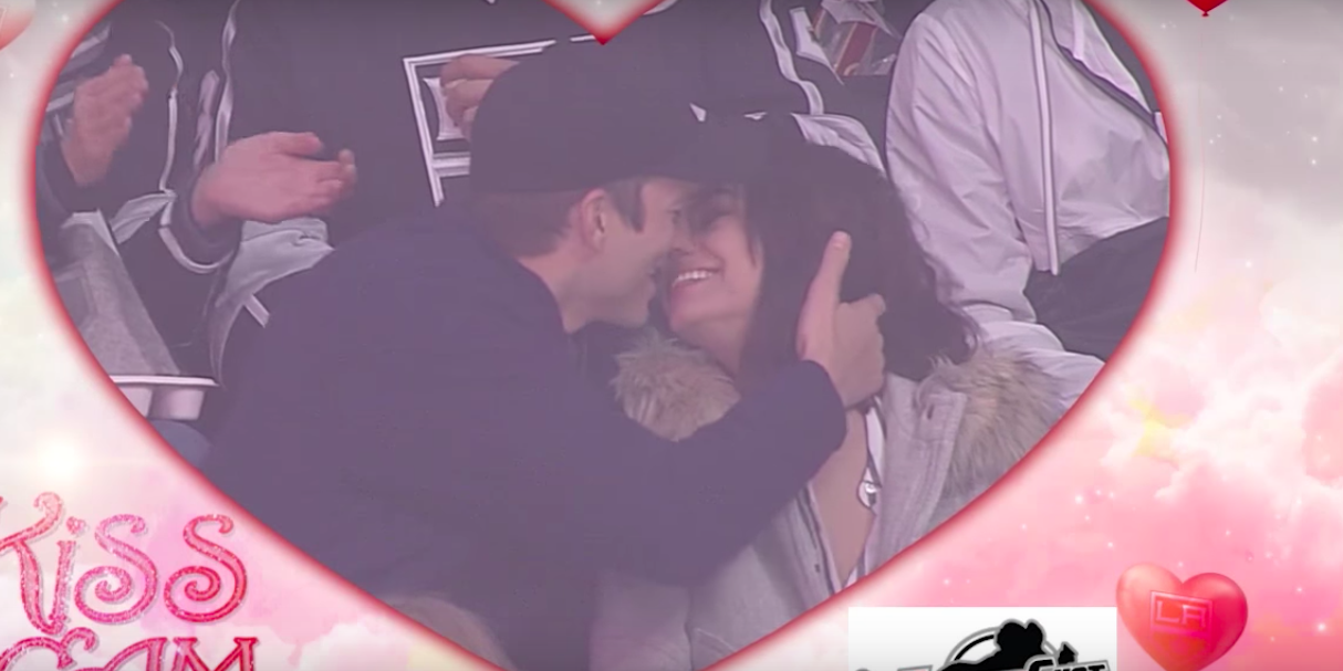 Mila & Ashton Just Had the Cutest Kiss Cam Moment