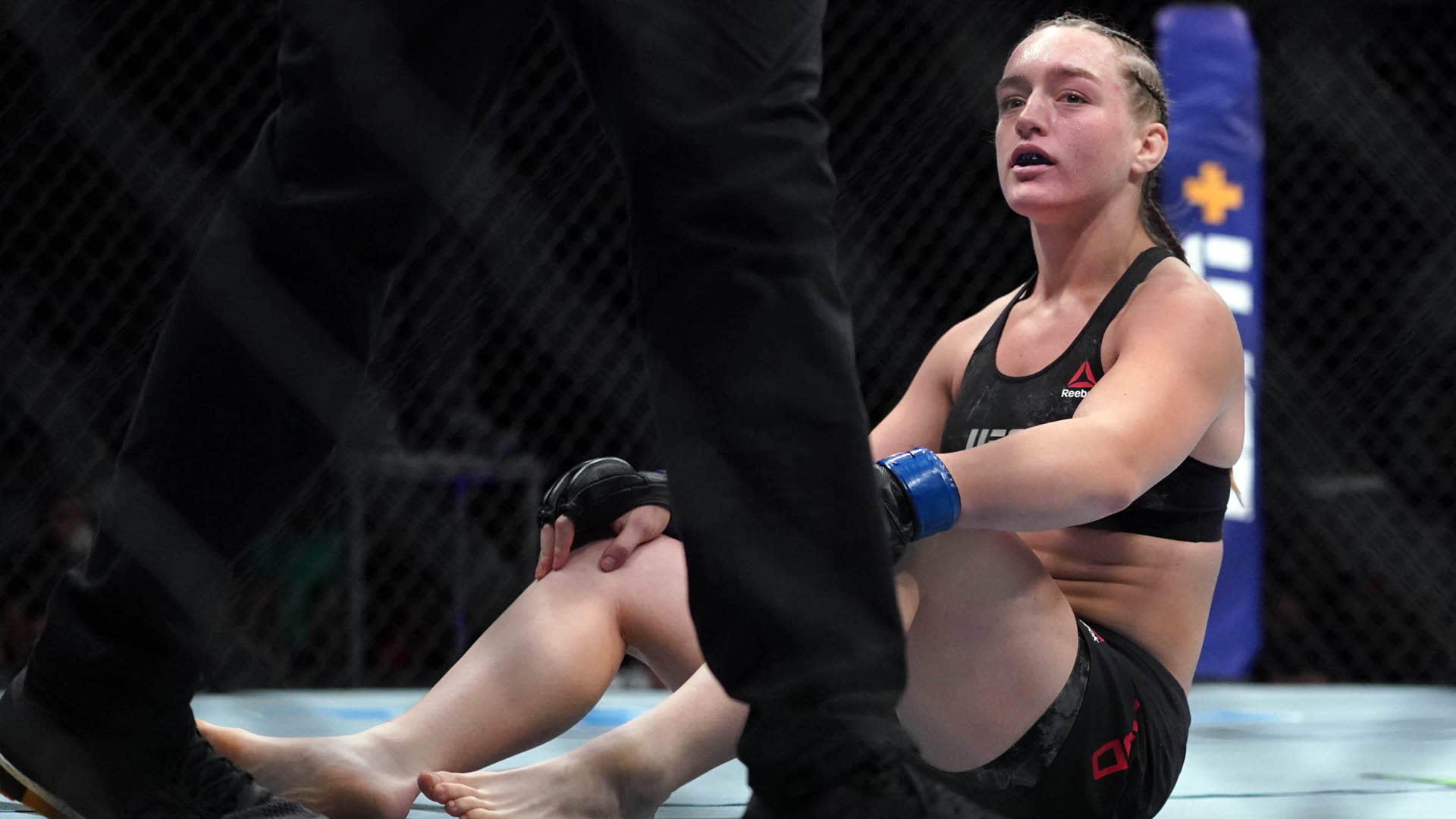 Germaine de Randamie knocks out Aspen Ladd at UFC Fight Night Sacramento.