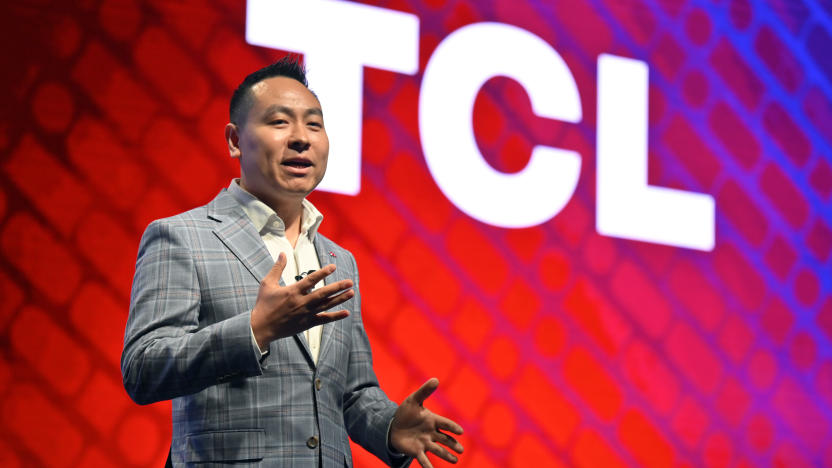 LAS VEGAS, NEVADA - JANUARY 04: TCL North America President Mark Zhang speaks during a TCL press event at CES 2023 at the Mandalay Bay Convention Center on January 04, 2023 in Las Vegas, Nevada. CES, the world's largest annual consumer technology trade show, runs from January 5-8 and features about 3,100 exhibitors showing off their latest products and services to more than 100,000 attendees. (Photo by David Becker/Getty Images)