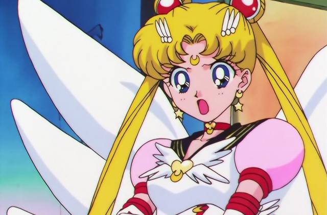 A screenshot showing Sailor Moon in costume.