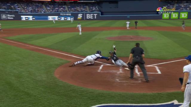 WATCH: Korey Lee beats the tag at home vs. Blue Jays