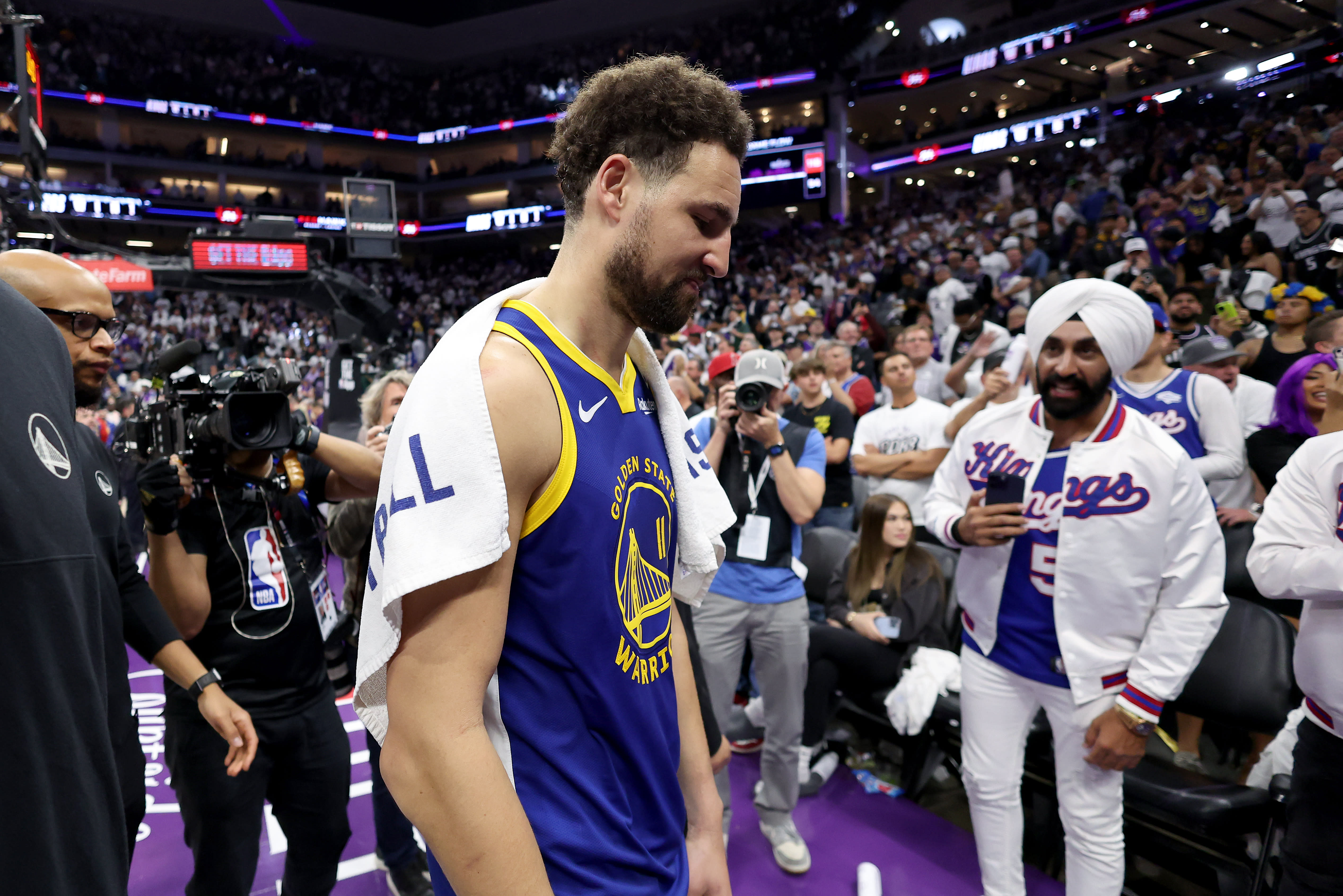 Warriors' Klay Thompson, pending free agent, is not ready to start thinking about his future