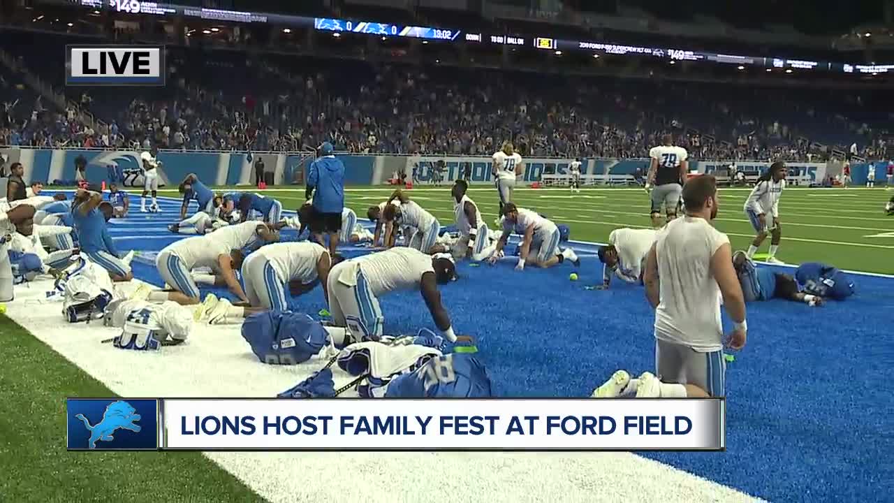 Detroit Lions training camp at Ford Field