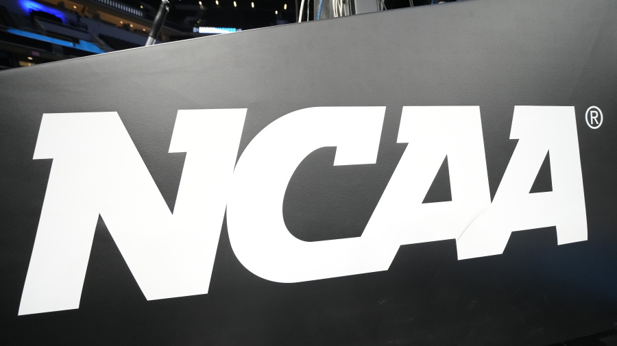 Getty Images - INDIANAPOLIS, INDIANA - MARCH 24: The NCAA logo shown on the basket pad before the Second Round NCAA Men's Basketball Tournament game between the Marquette Golden Eagles and the Colorado Buffaloes at Gainbridge Fieldhouse on March 24, 2024 in Indianapolis, Indiana. (Photo by Mitchell Layton/Getty Images)