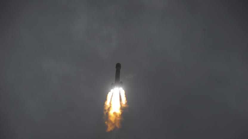 Long March 3C rocket carrying China's second unmanned lunar probe Chang'e-2 lifts off from the launch pad at the Xichang Satellite Launch Center in Sichuan Province October 1, 2010 (Photo by Jie Zhao/Corbis via Getty Images)