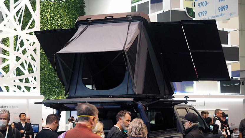 Image of Jackery's Rooftop Solar Tent from the tent entrance